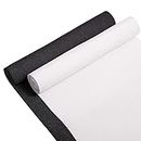 BENECREAT 8-Inch Wide by 2-Yard Flat Elastic Black and White Heavy Stretch Knit for Sewing Project