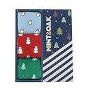 Mint & Oak Printed Christmas Socks For Men, Cotton Crew Colorful Secret Santa Gift Box for Men, Xmas Calf Length Boys Socks With Fun Prints - Box of 3