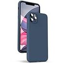 Supdeal Custodia in Silicone Liquido per iPhone 11 Pro Max, [Protezione Fotocamera] [Morbidi Microfibra] [4 Strati di Protezione] Cover Case Ultra Sottile e Comoda, 6.5", Bordi Tondi, Blu Scuro