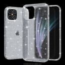 Glitzer Glitter Silikon Hülle Cover Case mit Strass transparent Apple IPHONE