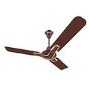 Hindware Smart Appliances Alita Bakers Brown 1200MM Ceiling Fan for Home Star Rated 380 RPM Energy Efficient High-Speed Air Delivery 47W Copper Motor with 3 Alumimium Aerodynamic blade