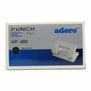 Adoro 2 Hole All Metal Paper Punch black + free osmer size 10 stapler & staples
