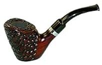 Shire Full Bent Freestanding Carved Wood Tobacco Pipe w/ Filter