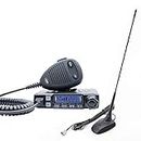Radio CB PNI Escort HP 7120 ASQ, HF-Verstärkung, 4 W, 12 V und CB PNI Extra 48-Antenne mit Magnet, 45 cm, SWR 1,0, AM/FM funktioniert nur im EU-Band