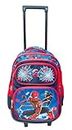 ONOTIC School Trolley Bag for Boys Kids with Wheel Cover School Bag for Boys with Trolley 3 Big Zip 2 Small Zip Spacious (18 inch) (9-12Years) Red