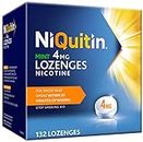 NiQuitin Mint 4 mg Lozenges - Effective Smoking Craving Relief - 132 Lozenges - Long-Lasting Effect - Reduce and Quit Smoking Aid