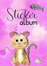Stickeralbum Katze, Zweckform 57794 Stickerbuch leer, Album zum Sammeln, 