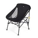 Naturehike Star Moon Camping Chair, Free-Installation Upgraded Folding Portable Chair, Max Weight 120kg Widen and Enlarged Moon Chair for Outdoor Camping Fishing Picnic (Black-Plus)