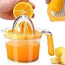 Manual Citrus Juicer Measuring Cup with Built-in Measuring Cup and Grater Egg separator, Non-Slip Silicone Handle, Upgrade Citrus Juicer 20OZ 600 ml