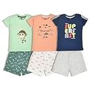 LuvLap Half Sleeve Boys T-Shirt & Shorts Sets, For Baby, Infants & Toddlers, 100% Cotton, Baby Boy Dress, Baby Boy Clothes, Kids Clothing, Pack Of 3, 18 to 24 months