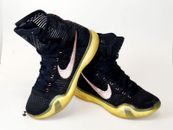 Tenis de baloncesto Nike Kobe 10 X Elite oro rosa para hombre negros talla 8,5 sin plantillas 