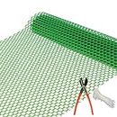 Singhal Tree Guard Net, Garden Fencing Net Virgin Plastic with 1 Cutter and 50 PVC Tags (Green, 4 ft x 5 ft)