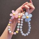 Phone Charms Chain Beaded Flower Wrist Strap Cellphone Lanyard Accessories