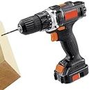 12V Cordless 3/8 in. Drill/Driver Kit with Lithium Battery and Charger Compatible with Warrior