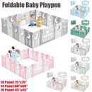 Foldable 10-18 Panels Baby Playpen Plastic Kids Safety Yard for Baby and Toddler