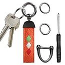 F FABOBJECTS® Keychains for Car Keys - Automotive Metal Key Chain Holder - Portable Vehicles Key Lanyard for Purse Backpacks, Men & Women Key for Business Gift