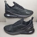 Nike Air Max 270 Trainers Men's UK Size 9 Shoes Triple Black Running Sneakers