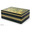 Lacquered jewelry box, 'Angel Song' - Lacquered Mango Wood Jewelry Box