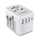 TESSAN International Plug Adapter, Universal Power Adaptor with 4 USB Ports (1 USB C), Worldwide Travel Essentials Wall Charger for USA to Europe France Germany Spain Ireland Australia(Type C/G/A/I)