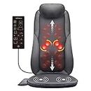 Snailax Back Massager with Heat, Shiatsu Massage Chair Pad for Back Pain, Rolling Kneading Massage Seat Cushion, Stress Relax at Home Office,Ideal Gifts