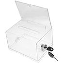 Ciieeo Transparent Suggestion Box Acrylic Envelope Box with Lock Clear Ballot Box Business Card Box for Voting Office Fundraising