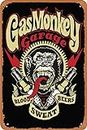 Gas Monkey Garage - Graphic Iron Painting Wall Poster Metal Vintage Band Tin Signs Retro Garage Plaque Decorative Living Room Garden Bedroom Office Hotel Cafe Bar