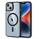 ESR for iPhone 13/14 Cover, Compatible with MagSafe, Scratch-Resistant, Thin and Slim, Classic Shockproof Military-Grade Protection, TPU, Magnetic Back Case, Clear Black