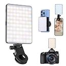 Selfie Light for Phone, 72 LEDs Phone Light Clip On -Rechargeable LED Photo Light Video Light with 3 Colors & CRI 95+ for Wireless Camera/Laptop/Phone, Video Conference, Youtube, TikTok, Makeup Vlog.