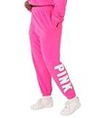 Victoria's Secret Pink Fleece Baggy Campus Sweatpants, Women's Sweatpants, Pink (XXL)