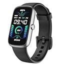 anyloop Fitness Tracker Watch with Heart Rate Blood Oxygen Sleep Monitor, IP68 Waterproof Smart Watches, Step Calorie Counter Activity Trackers and Smartwatches for Women Men (Obsidian Black)