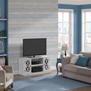 Bell'O TV Stand With Storage Doors Bayport Coastal 16" White Particle Board