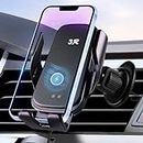 LivTee Wireless Car Charger Mount, Automatic Clamping Mount, 15W Fast Wireless Charging Car Phone Holder, Universal for All Mobile Phones, Apple iPhone 15/14/13/12/11 Pro Max/Xs, Samsung Galaxy etc