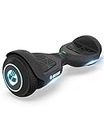 Gotrax Edge Hoverboard with 6.5" LED Wheels & Headlight, Max 5km Range & 10km/h Power by Dual 200W Motor, UL2272 Certified and 65.52Wh Battery Self Balancing Scooters for 44-176lbs Kids Adults(Black)