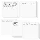 Funny Sticky Notes, 10PCS Note Pads What The XXXX Notepad, Novelty Office Supplies for Women Men, Sassy Desk Accessories School Supplies, Funny Gifts for Friends Colleagues