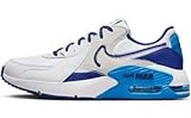 NIKE Herren AIR MAX EXCEE Sneaker, White/DEEP ROYAL Blue-Photo Blue, 45 EU