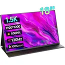 18 Inch 1.5K 120Hz Portable Monitor 16:10 100%DCI-P3 500Nit Display IPS Gaming Screen For PC Laptop