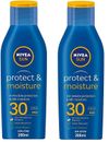 NIVEA Sun Protect & Moisture Sunscreen Lotion SPF30 Sunburn Protection 2 X 200mL