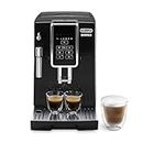 De'Longhi Dinamica ECAM 350.15.B Kaffeevollautomat mit Milchaufschäumdüse für Cappuccino, mit Espresso und Kaffee Direktwahltasten und Digitaldisplay mit Klartext, 2-Tassen-Funktion, Schwarz