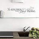 ufengke® "The Kitchen Is The Heart Of Home" Citazioni di e Proverbi Adesivi Murali, Sala da Pranzo Cucina Adesivi da Parete Removibili/Stickers