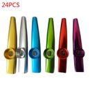 24Pcs Colorful Metal Kazoos Musical Instruments for Gift, Prize and Party