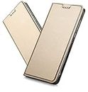Helix Ultra Fit Flip Folio Leather Case Cover with [Kickstand] [Card Slot] [Magnetic Closure] Flip for iPhone 6s Plus 5.5" - Gold
