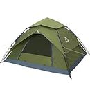 AGLORY 4 Person Instant Pop Up Tent Portable Automatic Tent Waterproof and Windproof with Rainfly for Family Camping, Traveling, Hiking, Picnicing(Green)