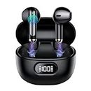 Bluetooth Earbuds Wireless 5.3 LED Display Headphones with ENC Mic,40H Bluetooth Earphones in Ear Deep Bass Stereo Sound,Mini Ear Buds IP6 Waterproof,Touch Control for Work Sport