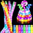 UrChoice LED Light Up Pop Tubes Glow Sticks, Glow Necklace & Brancelets Party Favors for Kids, Glow in Dark Party Supplies and Decorations