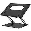 BESIGN LS10 Aluminum Laptop Stand, Ergonomic Adjustable Notebook Stand, Riser Holder Computer Stand Compatible with Air, Pro, Dell, HP, Lenovo More 10-14" Laptops, Black