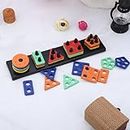 Fat Brain Toys Smart Activity Fun&Learning Blocks Geometrics, Educational & Learning Sorter Toys, Color Choose Stacking Block Game for Kids Baby, 1 2 3+ Year Activity Toys