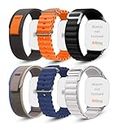 Hinq Smart Watch Strap Compatible for Apple Watch Series 3/4 / 5/6 / 7/8 / 9 Ultra / Ultra2 (6-OAT-2, 42mm/44mm/45mm/49mm/Ultra)