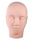SELWAY Mannequin Head, Practice Training Head, Make Up and Lash Extention, Cosmetology Doll Face Head, Soft-Touch Rubber Practice Head Light Pink