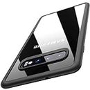 Kapa Hawkeye Clear Back Case for Samsung Galaxy S10 Plus | Camera Lens Protector Shock Proof Cover (Black), Rubber