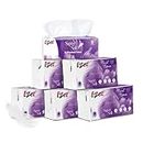 Ezee 2 Ply Facial Tissue Soft Pack 600 Pulls | Ultrasoft, Absorbent, Made of Virgin Paper | 100 Pulls x Pack of 6